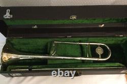 King 2B Liberty Trombone Silver, Original Parts, Vincent Bach 11C MP, + Case