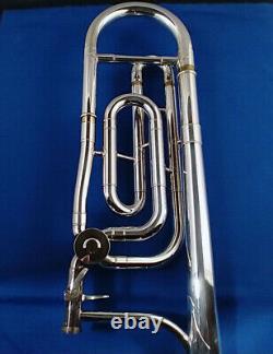 King 3B Concert Trombone with F Attachment Silver Plate Near Perfect Condition