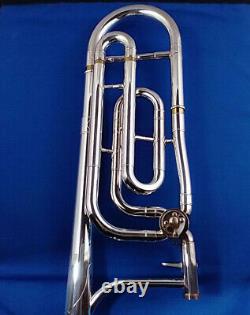 King 3B Concert Trombone with F Attachment Silver Plate Near Perfect Condition