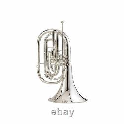 King Professional Ultimate Marching French Horn Silver Plated, Outfit