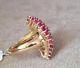 Lab Created Red Ruby 2ct Round Cut Engagement Ring 14k Yellow Gold Silver Plated