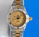 Ladies Tag Heuer 2000 2-tone 18k Gold Plate & Ss Professional Watch Gold Dial