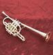 Marching Trumpet Monel Piston Bb Silver Plated Horn With Case Free Shipping