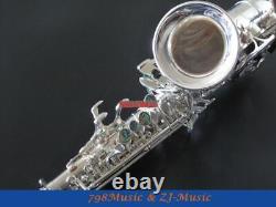 NEW Professional Silver Plated Bb Soprano Curved Saxophone H igh F# Keys
