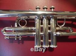 Near Perfect Bach Stradivarius 304 Eb (E flat) Professional Trumpet Silver Plate