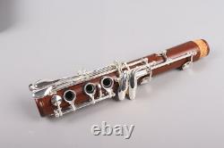 New CLARINET rose wood Bb Key 17 Keys Nice Sound silver Plated #A11