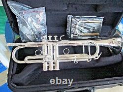 New CarolBrass CTR-5060H-GSS-Bb-S Bb Trumpet, Stering Leadpipe, Pro Instrument