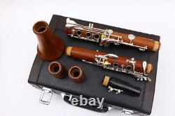 New Professional Clarinet Rosewood Body Silver Plated Key B-flat Keys 17 Bb Key