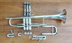 Nice Playing 1983 Silver Plated Bach Stradivarius 37 Professional Trumpet w Case