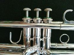 Nice Silver Plated Jerome Callet Soloist Large Bore Professional Trumpet/Pro Bag