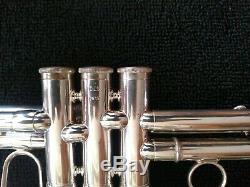 Nice Silver Plated Jerome Callet Soloist Large Bore Professional Trumpet/Pro Bag