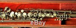 Old LOW PITCH French Adolphe sax soprano saxophone