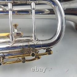 Olds Ambassador Silver Plate 1954 Trumpet Pro Horn Plays Great #120929 with Case
