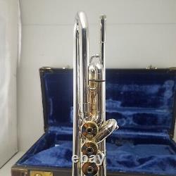 Olds Ambassador Silver Plate 1954 Trumpet Pro Horn Plays Great #120929 with Case