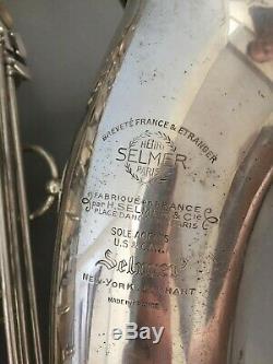 Original Selmer Saxophone tenor silver Serial # 53498 in perfect condition
