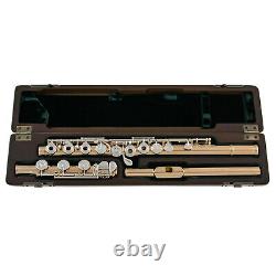Pearl Cantabile 958 Flute 18K Rose Gold Plated B-Foot Open Holes New