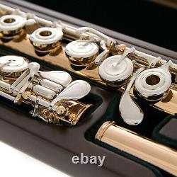 Pearl Cantabile 958 Flute 18K Rose Gold Plated B-Foot Open Holes New