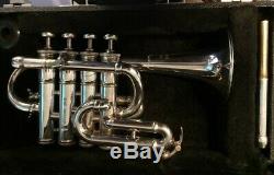 Piccolo Trumpet Benge USA Bb -Resno-Tempered Bell- Silver 4 valve No reserve