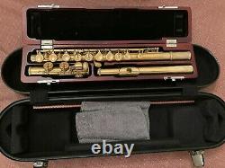 Powell HJ, Sior-Champelain flute German silver seamed body &foot 24K Gold plated