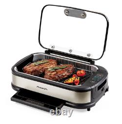 Power XL Smokeless Grill Pro Silver 1500W with Griddle Plate Smoke Extraction