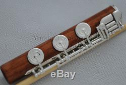 Prof. Rose wooden C# Trill Flute B foot French silver key Luxary 2 case Concert