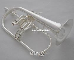 Prof. Silver Plate Bb Flugelhorn 6.06'' Flugel Horn Trigger Free to Korea Japan