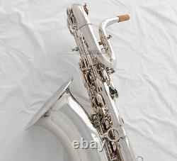 Prof. Taishan Silver nickel Plated Eb Baritone Saxophone With 2-necks Case