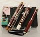 Prof New Maple Wooden Bassoon Silver Plated Keys C Tone 2 Bocals With Case