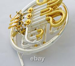 Professional 103 Double French Horn Silver Gold F/Bb Detached Bell FREE SHIPPING