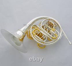 Professional 103 Double French Horn Silver Gold F/Bb Detached Bell FREE SHIPPING
