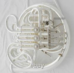 Professional 103 Model Silver Plated Double French Horn F/Bb Tone With Case