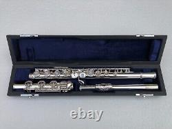 Professional 17 Open Hole Silver Plated Carved Flute French Key E Key B Foot