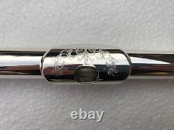 Professional 17 Open Hole Silver Plated Carved Flute French Key E Key B Foot