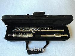 Professional 17 open hole silver plated flute E key B Foot