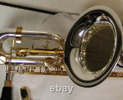 Professional Baritone Saxophone Silver Gold Sax Low A mouthpiece case