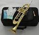 Professional Bb Turn C Trumpet Brushed Brass Horn Cupronickel Tuning Pipe