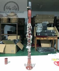Professional Bb soprano clarinet redwood material good sound Silver plated keys