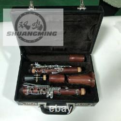 Professional Bb soprano clarinet redwood material good sound Silver plated keys