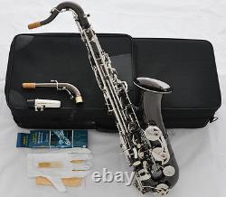 Professional Black Nickel Silver C Melody Saxophone sax High F# 2 Neck With Case