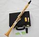 Professional Boxwood Wooden Clarinet Silver Plated 19 Key Italian Pad With Case