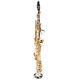 Professional Brass Soprano Straight Saxophone Silver Plated Tube Gold Key