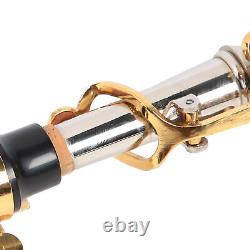 Professional Brass Soprano Straight Saxophone Silver Plated Tube Gold Key