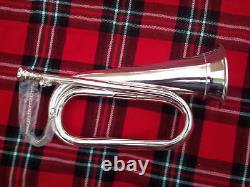 Professional British Army Bugle Silver plated, Tuneable SCX101