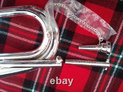 Professional British Army Bugle Silver plated, Tuneable SCX101