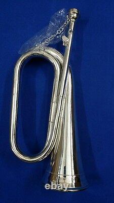 Professional British Army Marching Bands Bb Bugle Silver Plated 5C Mouth Piece