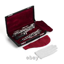 Professional C Key Semi-Auto Oboe Synthetic Wood Body Silver-Plated Keys L1M2