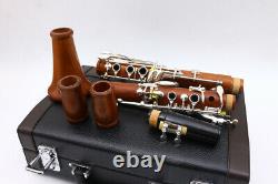 Professional Clarinet Rosewood Body Silver Plated Key B-flat Keys 17 Bb key