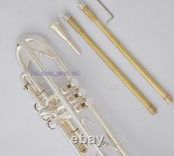 Professional Detachable Bell Silver Plating Trumpet Horn Monel Valve 5'' Bell