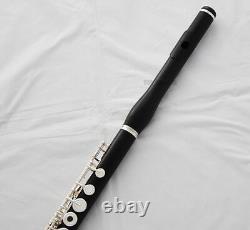 Professional Ebony Wooden Flute B foot 17 Open Hole European headjoint With Case