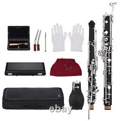 Professional English Horn Alto Oboe F Key Synthetic Wood Body Silver-plated Keys